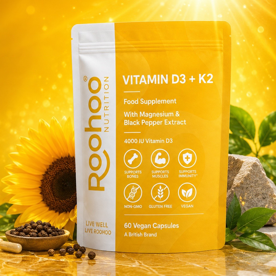 Vitamin D3 + K2 | Optimal Absorption Formula | 60 Vegan Capsules